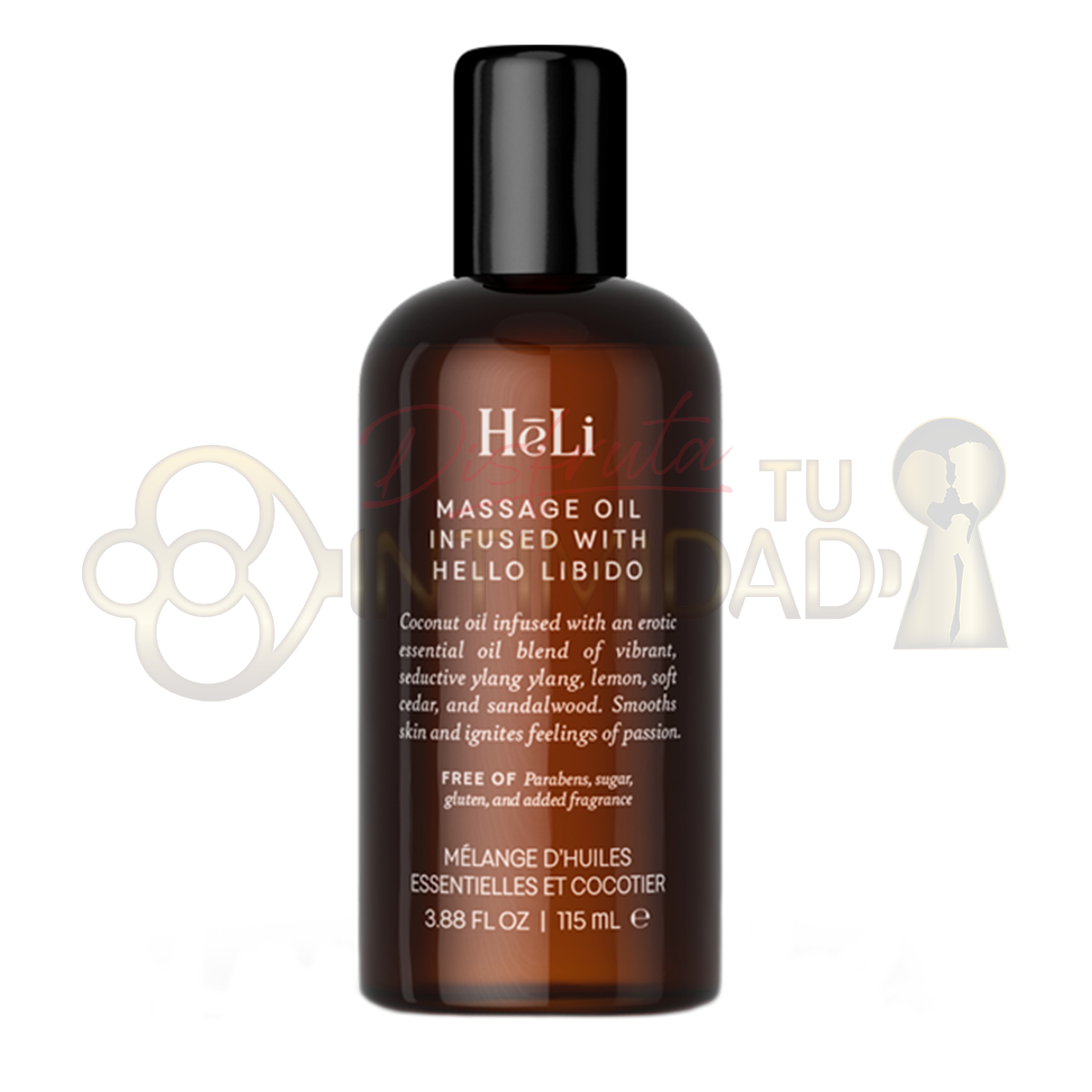 HēLi Essential Oil - Massage Oil Infused With Hello Libido (Aceite para masajes con Hello Libido)