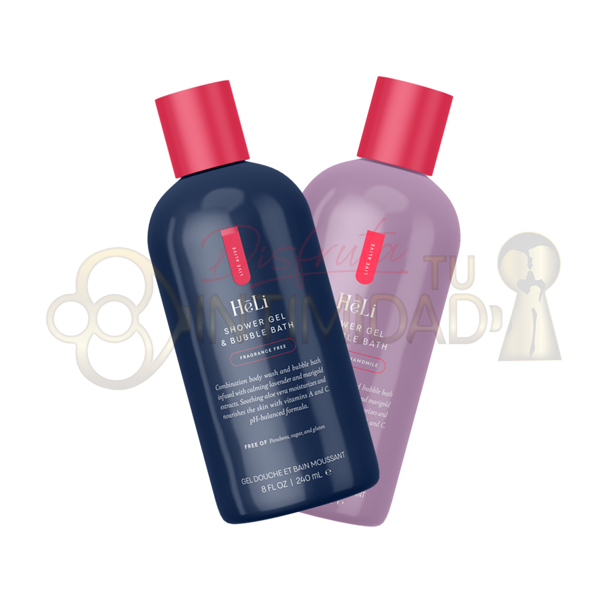Heli Jabón líquido íntimo y baño de burbujas). Selecciona tu opción preferida